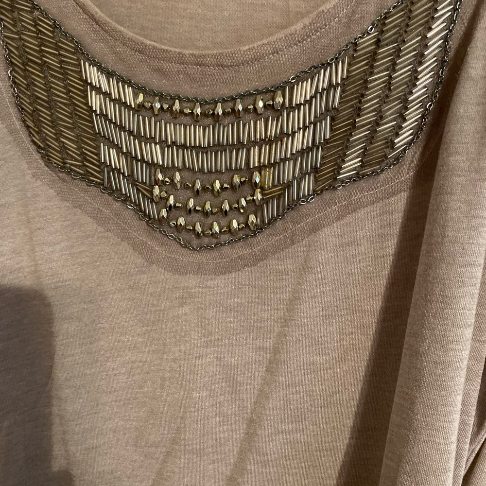 Oatmeal Beaded Tank - Picture 3 of 4